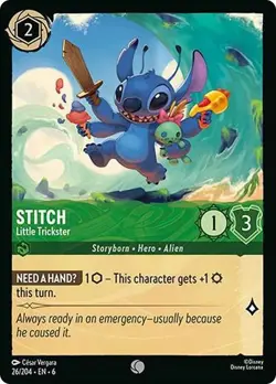 Stitch - Little Trickster 26/204 Azurite Sea Non-Foil Disney Lorcana - Image 1