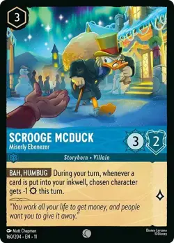 Scrooge McDuck - Miserly Ebenezer 160/204 Winterspell Non-Foil Disney Lorcana - Image 1