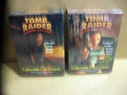 2 Tomb Raider Collectible Card Games 1999 Lara Croft Trapped in the Tombs +Caves - Image 2