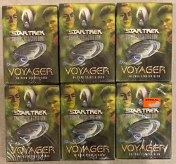 2001 DECIPHER STAR TREK CCG VOYAGER LOT OF 6 40 CARD STARTER DECKS SEALED - Image 1