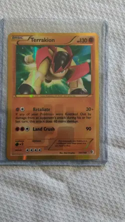 Terrakion Secret Rare Holo Card 151/149 2012 English Boundries Crossed - Image 1