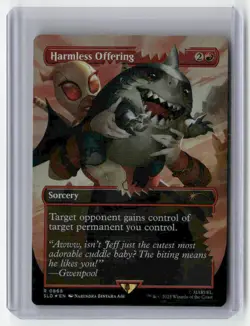 Magic the Gathering Harmless Offering #0868 Foil Secret Lair Marvel Deadpool - Image 1