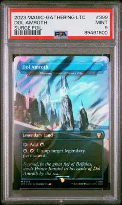 PSA 9 MTG SURGE FOIL Minamo, School at Water's Edge / Dol Amroth 0399 (95540777) - Image 1