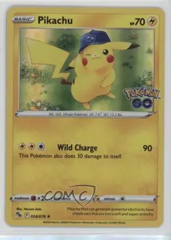 Pikachu Holo Pokemon Sword & Shield Pokemon Go #028 - Image 1