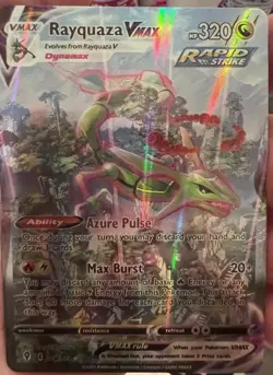 Pokemon Evolving Skies Rayquaza VMAX Alt Art 218/203 NM PACK FRESH - Image 1