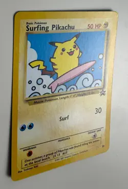 2001 WOTC POKEMON LEAGUE SURFING PIKACHU #28 BLACK STAR PROMO NM E - Image 5