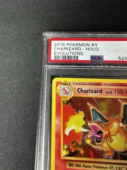 2016 Pokemon XY Charizard Holo Evolutions #11 PSA 9 - Image 5