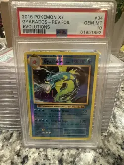 Pokemon Gyarados TCG Reverse Holo Rare Card 34/108 Evolutions XY PSA GEM MINT 10 - Image 1