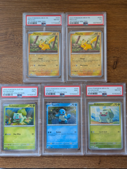 5X LOT Pokemon EN Mew 151 PSA Pikachu Squirtle Bulbasaur Cosmos Poster Costco - Image 1