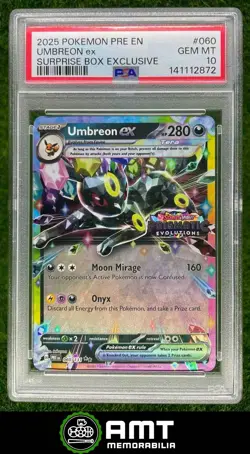 Umbreon ex PSA 10 2025 Pokemon Prismatic Evolutions Promos Surprise Box 2872 - Image 1