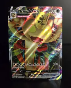Pokemon TCG - MEOWTH VMAX - SWSH005 - FULL ART PROMO - SWORD & SHIELD 2020 - LP - Image 1