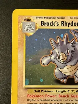 Pokemon TCG Brock's Rhydon Gym Heroes 2/132 Holo Unlimited Rare Lp(-) - Image 2