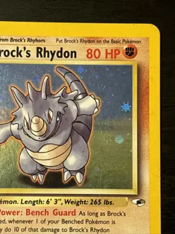 Pokemon TCG Brock's Rhydon Gym Heroes 2/132 Holo Unlimited Rare Lp(-) - Image 3