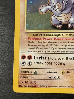 Pokemon TCG Brock's Rhydon Gym Heroes 2/132 Holo Unlimited Rare Lp(-) - Image 5