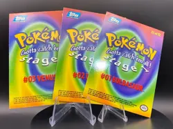 Topps Series 1 TV Animation Blue Label Pokemon Bulbasaur Ivysaur Venusaur Set - Image 2