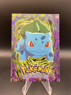 Topps Series 1 TV Animation Blue Label Pokemon Bulbasaur Ivysaur Venusaur Set - Image 4