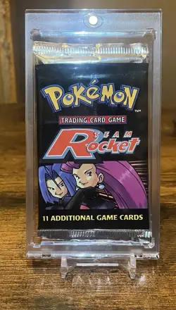 Pokemon TCG Booster Pack Team Rocket Jessie/James Art WOTC 2000 Sealed With Case 742818061766 - Image 1