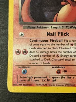 Dark Charizard Holo Team Rocket Holo #4/82 NM 2000 Pokemon Wotc Rare Holo Mp - Image 5
