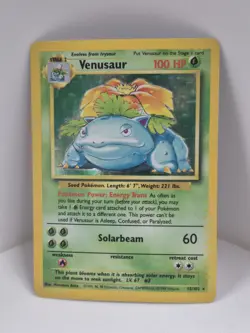 Pokemon TCG Venusaur Base Set 15/102 Holo 1999-2000 Wizards Base Set - Image 1