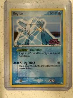 Pokemon TCG Regice Holo 27/110 Holon Phantoms EX Stamped 2006 (LP) - Image 1