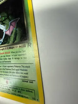 Dark Golbat 7/82 Holo Team Rocket Rare 1999- 2000 Wizards Pokemon TCG English MP - Image 4