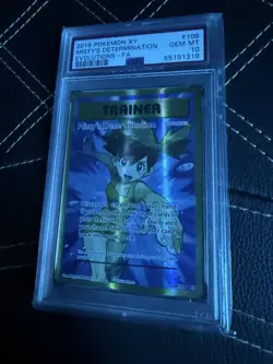 2016 POKEMON XY EVOLUTIONS #108 FULL ART/MISTY'S DETERMINATION PSA 10 - Image 2