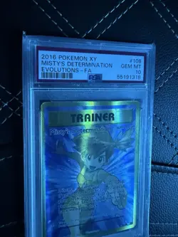 2016 POKEMON XY EVOLUTIONS #108 FULL ART/MISTY'S DETERMINATION PSA 10 - Image 3