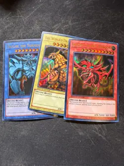 YuGiOh EGYPTIAN GODS CARDS OBELISK SLIFER RA Legendary 25th Anniversary LC01 - Image 1