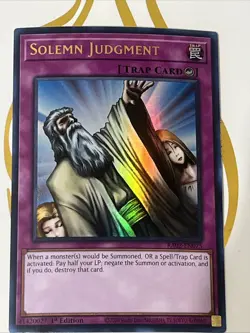 Yu Gi Oh - RA02-EN075 Solemn Judgment - Super Rare - Image 1