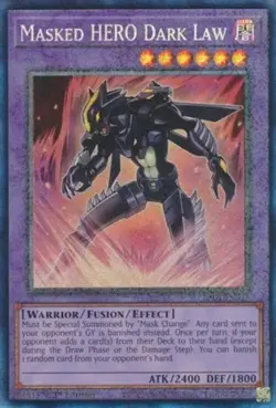 Yugioh! Masked HERO Dark Law - RA01-EN025 - Prismatic Collector's Rare - 1st Edi - Image 1