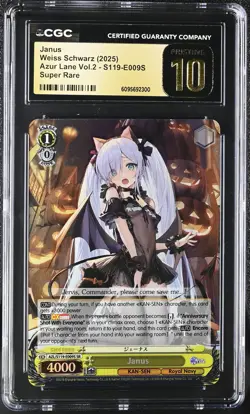 Weiss Schwarz GRADED2025 Janus E009S Azur Lane SR PRISTINE 10 ENG - Image 1
