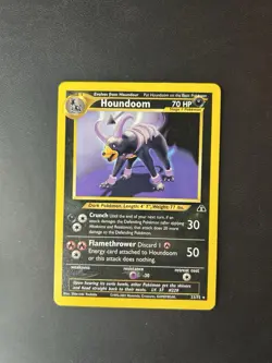 Pokemon TCG Houndoom Neo Discovery Card 23/75 Unlimited Rare Vintage Card - Image 1