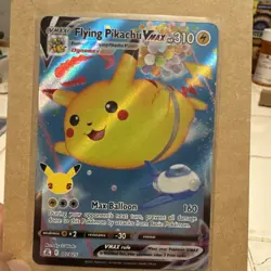 Pokemon TCG Flying Pikachu vmax Celebrations Holo Ultra Rare Lightning Card - Image 1