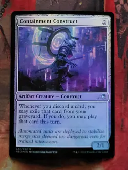 MTG Card : Containment Construct (Kamigawa: Neon Dynasty ) FOIL - Image 1
