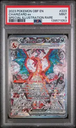 PSA 9 Charizard EX 223/197 SIR Obsidian Flames Pokemon Card🔥SHIPS ASAP - Image 1