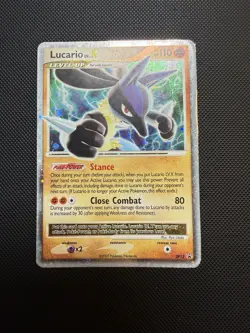 Lucario LV. X DP12 Black Star Promo Pokemon Card DMG - Image 1