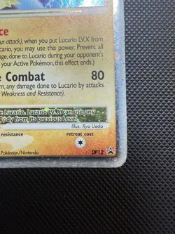 Lucario LV. X DP12 Black Star Promo Pokemon Card DMG - Image 3