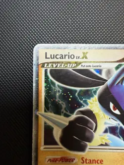 Lucario LV. X DP12 Black Star Promo Pokemon Card DMG - Image 5