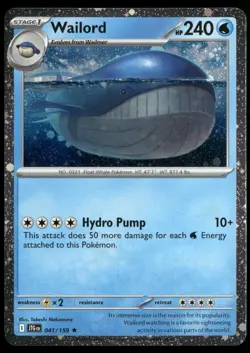 Wailord - (Cosmos Foil) Miscellaneous Cards & Products 041/159 Pokemon TCG - Image 1