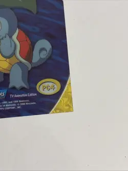 2000 Topps Pokemon #07 Squirtle Blue Logo TV Animation Clear Card #PC4 - Image 4