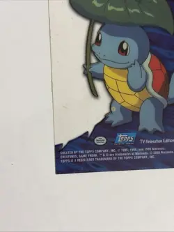 2000 Topps Pokemon #07 Squirtle Blue Logo TV Animation Clear Card #PC4 - Image 5
