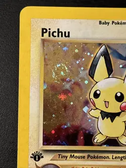 Pokemon Cards Pichu 12/111 1ST EDITION Neo Genesis Holo Rare Mp - Image 2