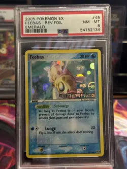 PSA 8 Feebas Ex Emerald Reverse Holo 49/106 Pokemon Card - Image 1