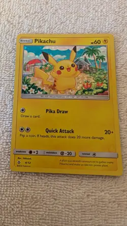Pokemon TCG Card McDonald's Promo 2018 - Pikachu 4/12 Holo NM - Image 1