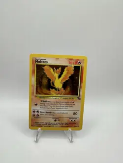 Pokemon TCG Moltres Fossil Set Holo Rare Card 12/62 LP - Image 1