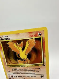 Pokemon TCG Moltres Fossil Set Holo Rare Card 12/62 LP - Image 2