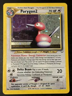 Porygon2 Neo Revelation Holo Rare Card 12/64 Pokemon Wotc Holo Rare TCG Lp - Image 1