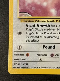 Koga's Ditto Holo Gym Challenge Rare 010/132 Pokemon Card Wotc Holo Lp+ - Image 5