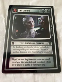 Star Trek CCG 1E FC THREE-DIMENSIONAL THINKING Rare Card NEVER PLAYED - Image 1