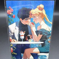 Mamoru Tuxedo Mask & Usagi Sailor Moom Anime Waifu Card Doujin ACG Goddess Holo - Image 1